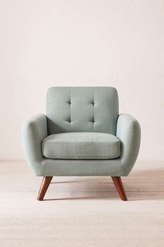 Modern Grey Curved Lounge Chair