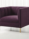 Modern Velvet Box Accent Chair