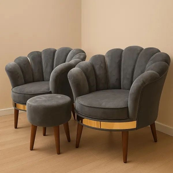 Shell Royale Velvet Lounge Chair