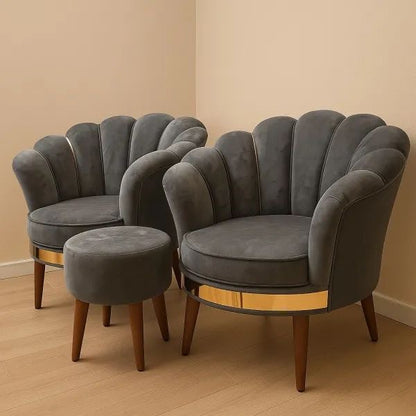 Shell Royale Velvet Lounge Chair