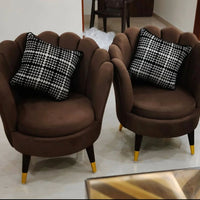 Shell Royale Velvet Lounge Chair