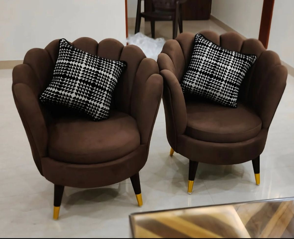 Shell Royale Velvet Lounge Chair