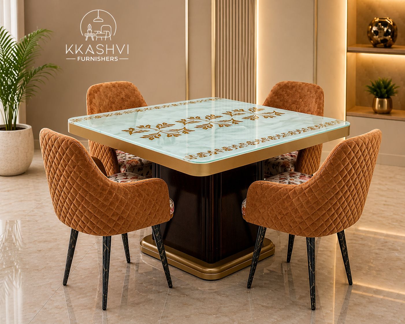 NERO LUXE DINING SET (4- SEATER )