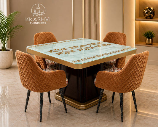 NERO LUXE DINING SET (4- SEATER )