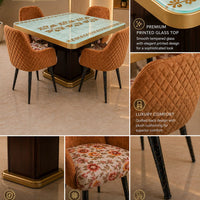 NERO LUXE DINING SET (4- SEATER )